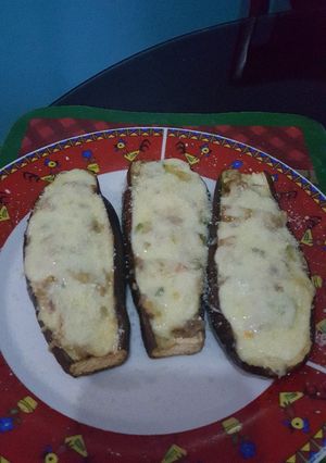 Una foto de Berenjenas rellenas de pollo