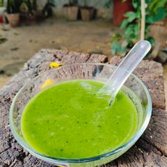 A picture of Spinach soup.