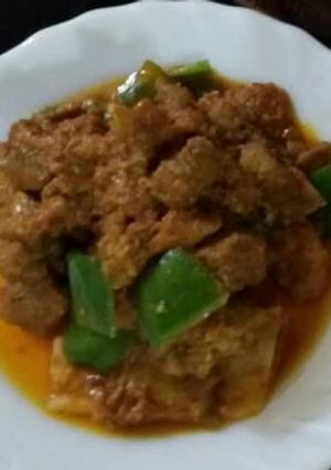 A picture of Shimla mirch gosht.