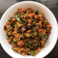 A picture of Bhindi fry.
