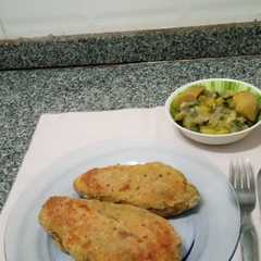 Una foto de Milanesas de berenjena ahumada