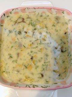 صورة لوصفة شوربة الفطر بالشبت