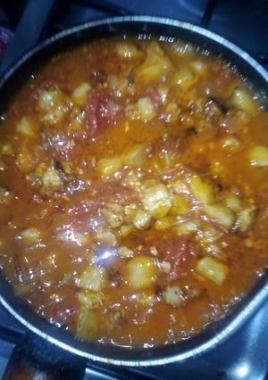 صورة لوصفة قلاية بندوره وباذنجان روعه 😋😋