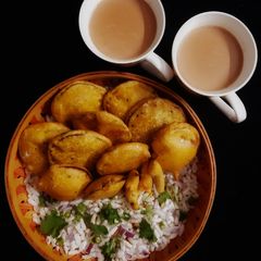 Beguni / Bhenta ko Pakoda/ Eggplant fritters 🍆 A picture of Beguni / Bhenta ko Pakoda/ Eggplant fritters 🍆.