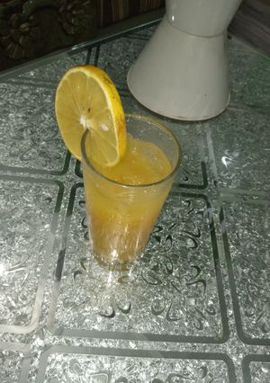 A picture of Mango and orange juice.