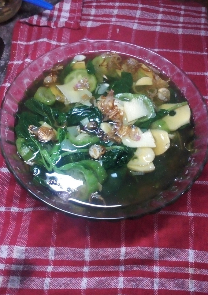 Foto resep Sayur bening bayam,oyong,rebung