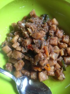 Foto resep Ikan asin asam manis (iwak karing iwak telang masak asam)