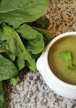 Une photo de Soupe épinards