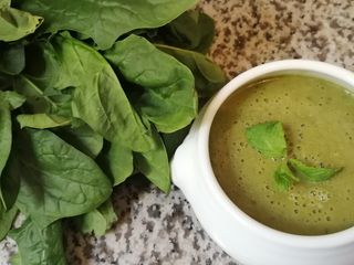 Soupe épinards