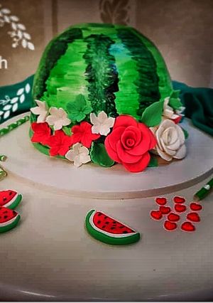 عکسی از دستور کیک هندوانه