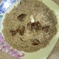 A picture of Arabic style Mutton pulao.
