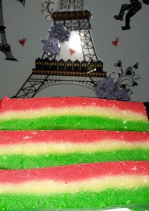 Foto resep Lapis singkong 3 warna