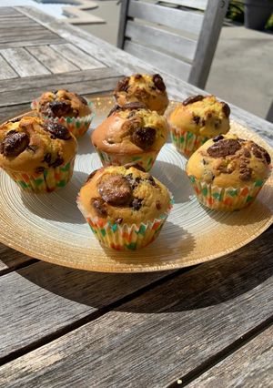 Une photo de Muffins aux pépites de chocolat et schokos bons