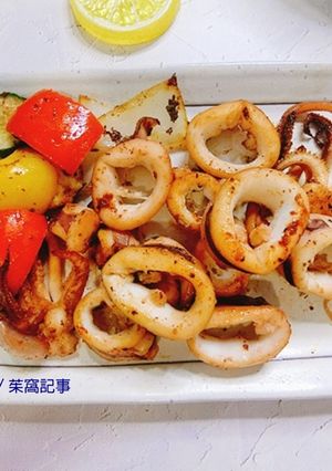 電烤盤/鹽烤透抽，Ｑ彈鮮味，越嚼越香海滋味 的食譜成品照片