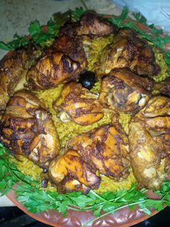 صورة لوصفة رز كبسه بالفراخ