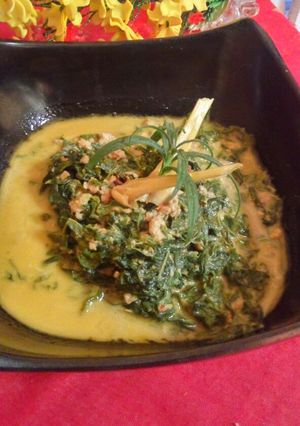Foto resep Daun singkong tumbuk