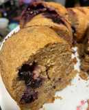 Budín integral con nueces arándanos y coco