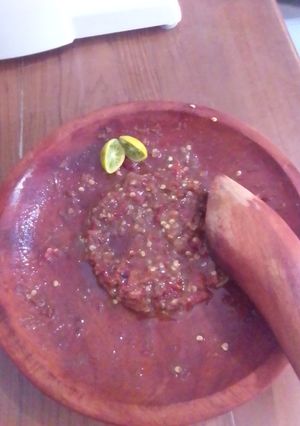 Foto resep Sambal mentah jeruk limo