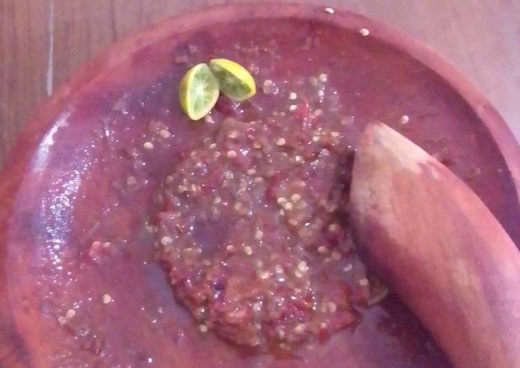 Resep Sambal mentah jeruk limo, Enak Banget