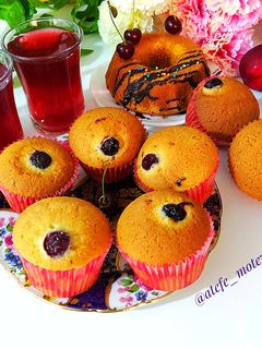 عکسی از دستور کاپ کیک گیلاس