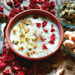 A picture of Cardamom Shrikhand.