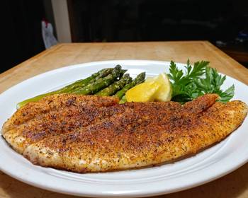 Fast Cooking Methods Oven Baked Blackened Snapper w Asparagus Delicious