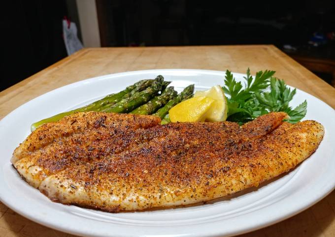 Step-by-Step Guide to Make Favorite Oven Baked Blackened Snapper w/ Asparagus