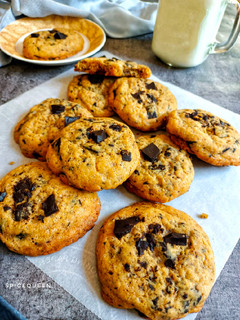 A picture of Soft and Chewy Chocolate Chip Cookies.