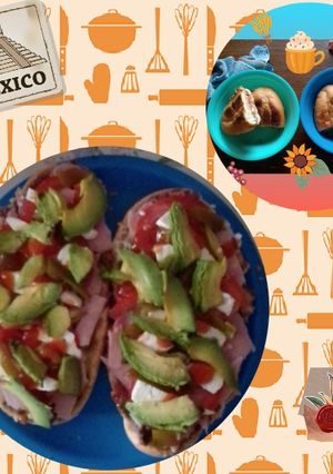 Una foto de Tortas de jamón doraditas 🍽️🥑🧄🥬🍅