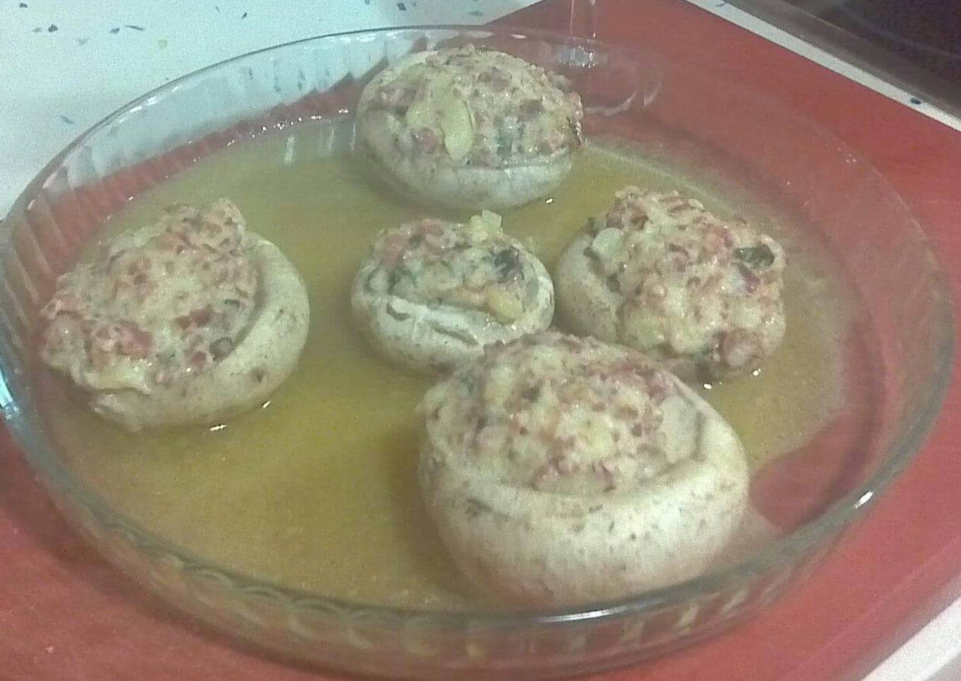 Champiñones rellenos al vapor Thermomix