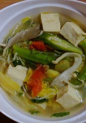 Hình của món Chua cay...Canh chua chay.