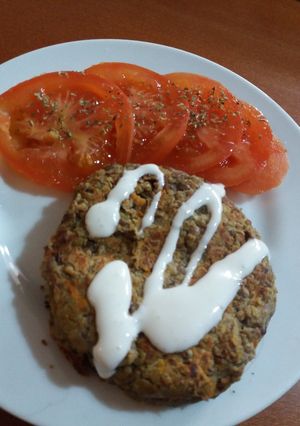 Una foto de Medallones de lentejas al curry
