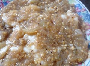 Una foto de Amaranto tipo risotto con Hongo, Queso y Berenjena