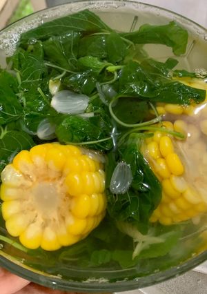 Foto resep Sayur bayam jagung manis