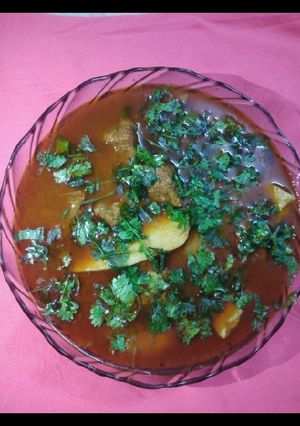 A picture of Arvi gosht recipe.