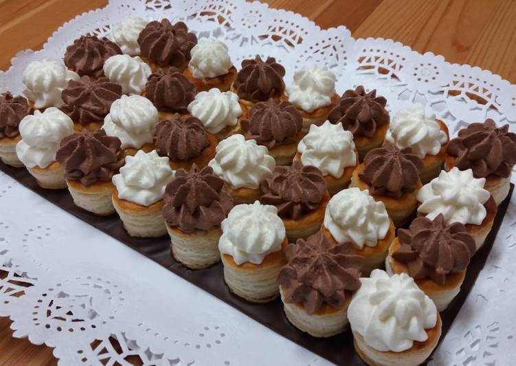 Volovanes con nata y trufa