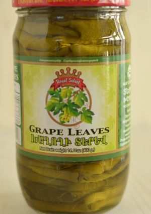 A picture of Mom's Stuffed Grape Leaves.