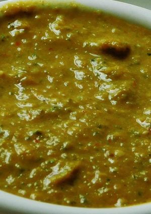 A picture of Ridge gourd chutney.