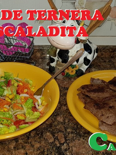 Una foto de Filete de ternera a la plancha con ensaladita
