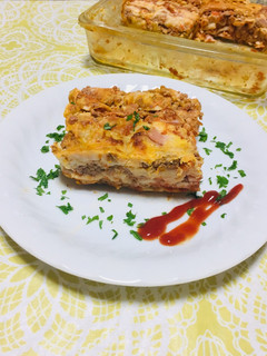 Una foto de Lasaña con leche receta de mi Mamá!!