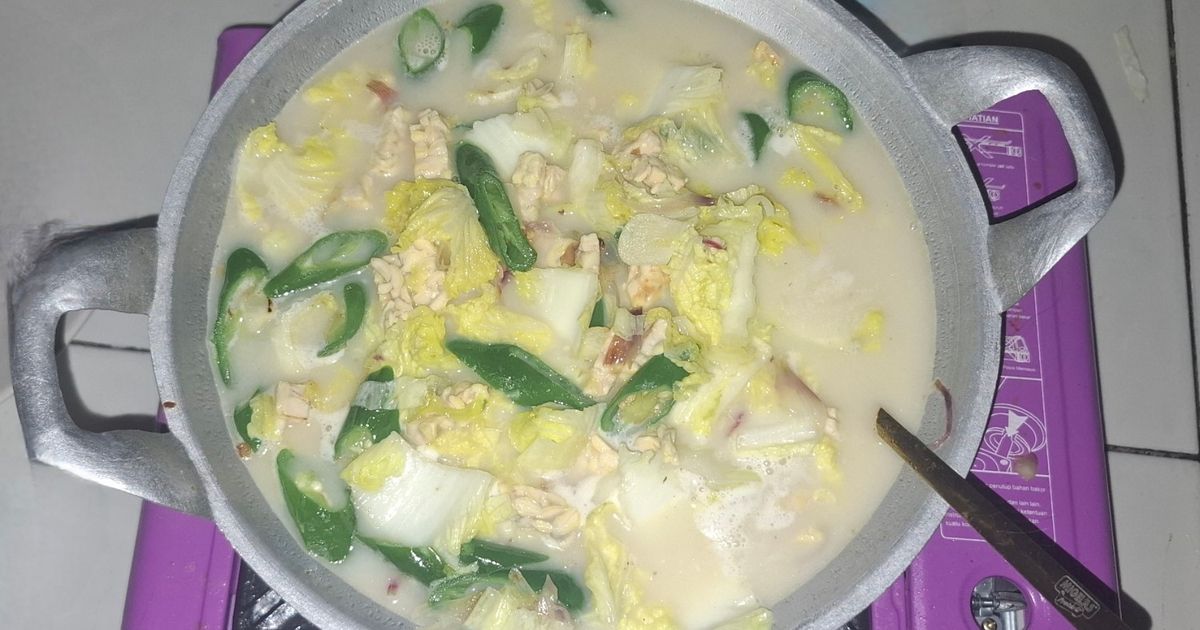 Sayur Santan Tempe Sawi Putih Cabe Ijo (Lodeh Tempe)