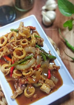Foto resep Cumi lada hitam super simpel 👌😍