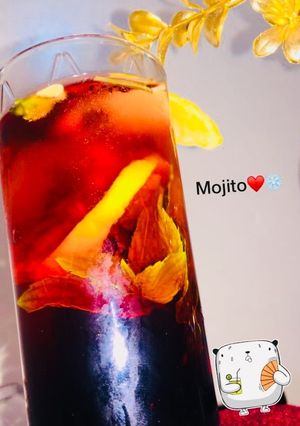 صورة لوصفة موهيتو الليمون والنعناع ☀️🖤