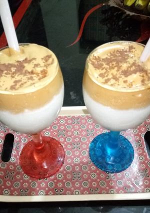 A picture of Dalgona coffee Recipe without machine  by sunaira younus.