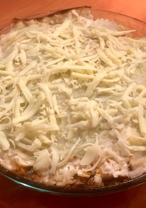 Una foto de Pastel de carne y pan ázimo (matza) para Pascuas Judías (Pesaj)