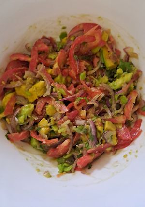 A picture of My best salad/kachumbari....😋.