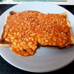 Cheesy Beansy Bacony Toasties. 😉 A picture of Cheesy Beansy Bacony Toasties. 😉.