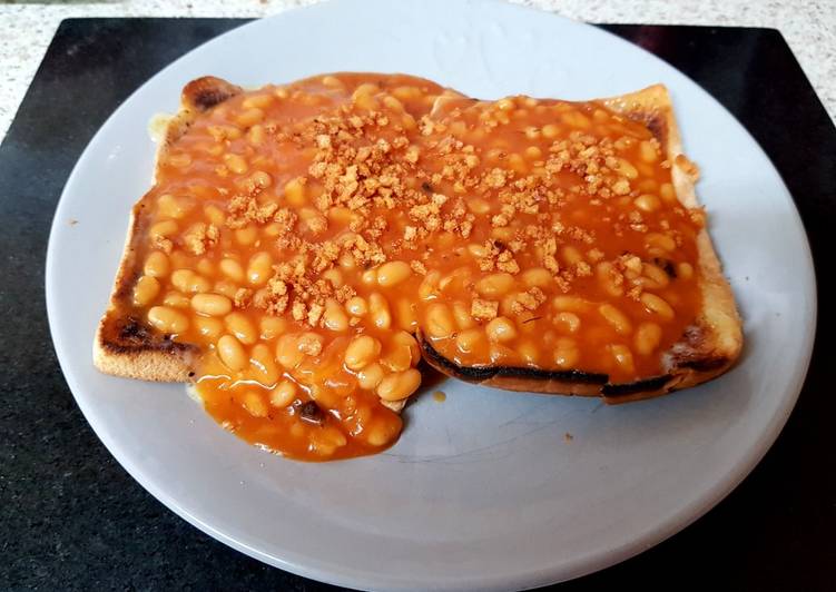 Cheesy Beansy Bacony Toasties. π