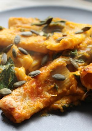 A picture of Creamy Pumpkin Mac & Cheese.