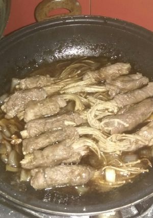 Foto resep Enoki beef roll sederhana rasa istimewa